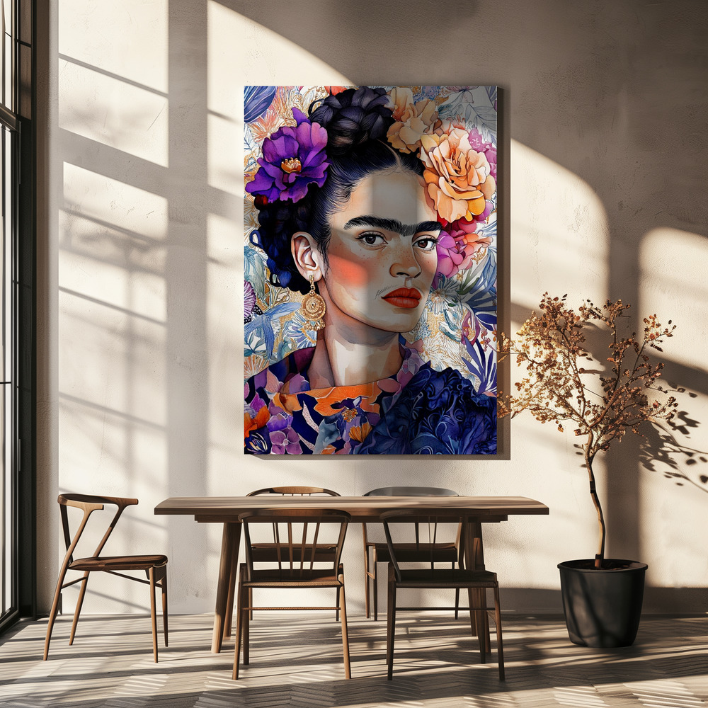 Canvas print - Frida portrait over dining table