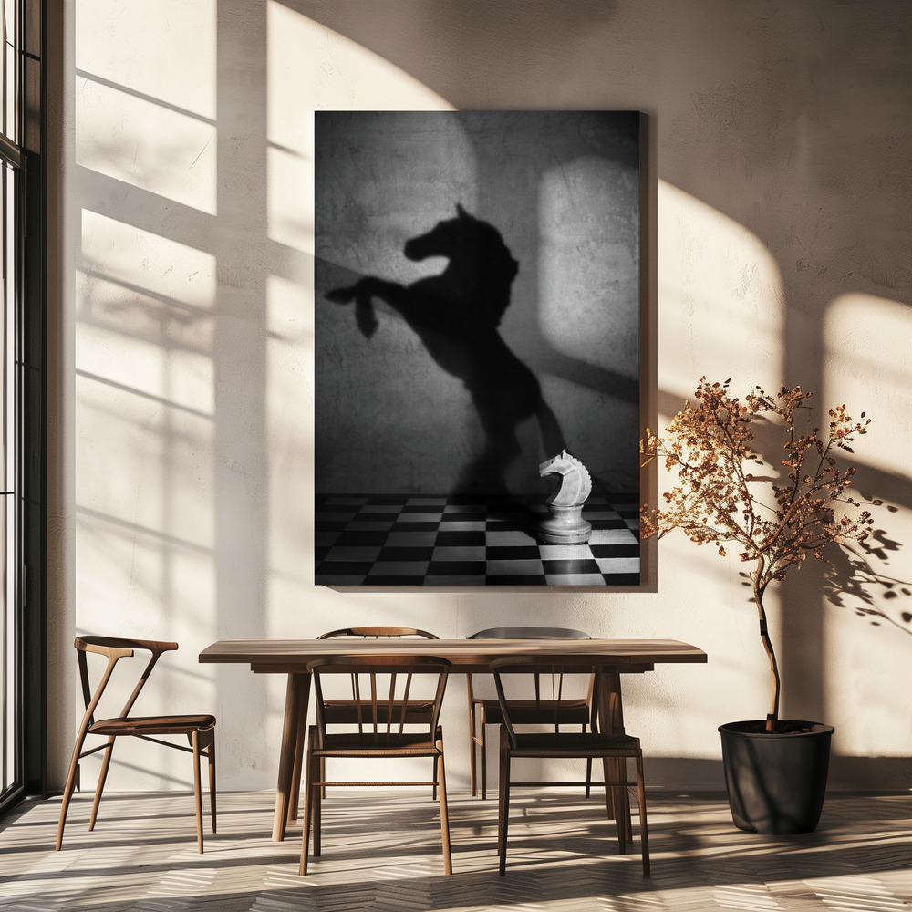 Lienzo - The soul of a mustang sobre la mesa del comedor