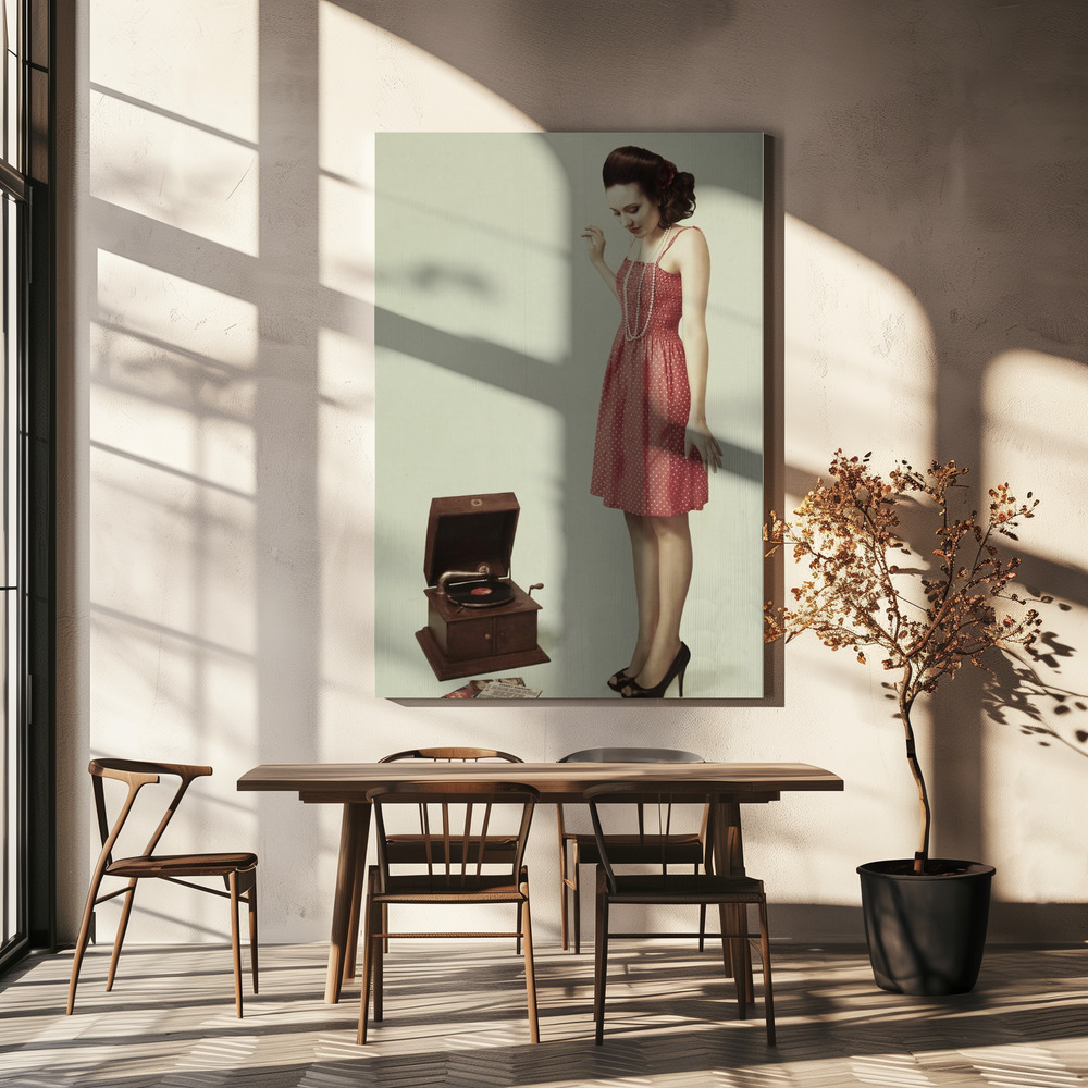 Canvas print - Pin Up Girl III over dining table