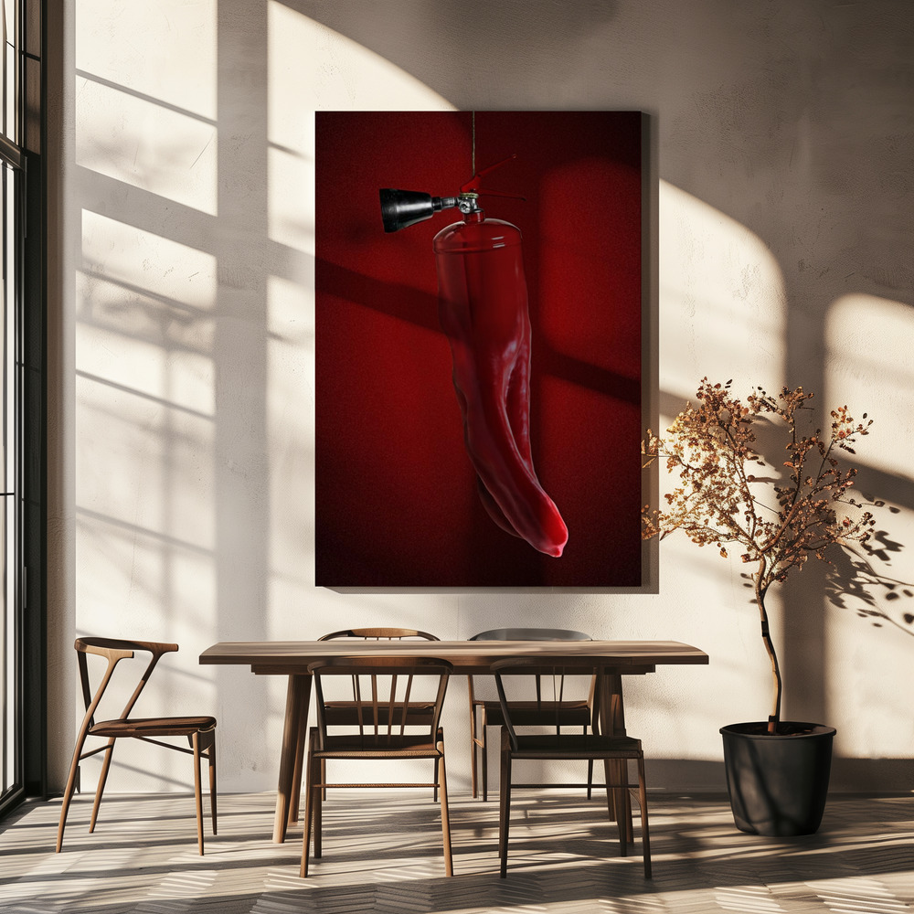 Canvas print - Unlikely #76 over dining table