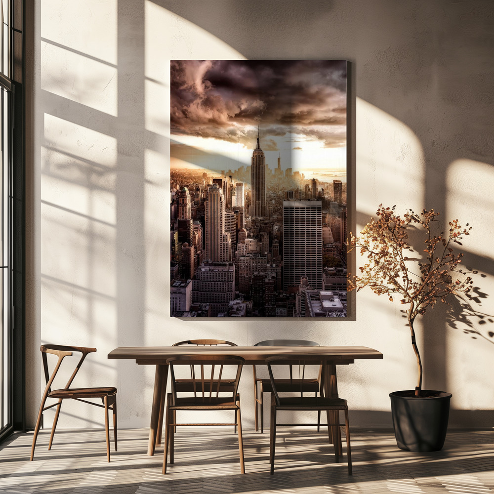 Canvas print - Top of the Sunsets over dining table