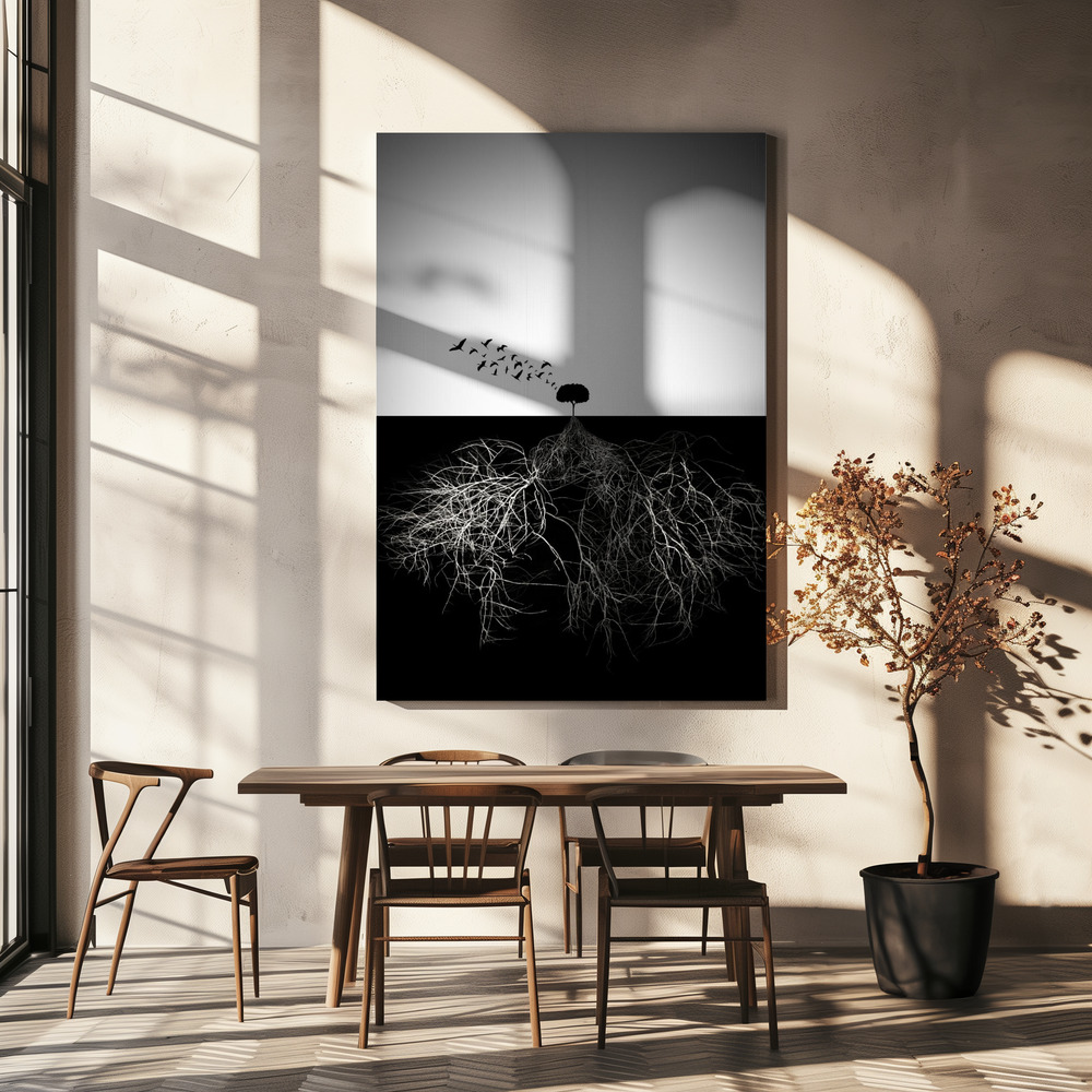 Canvas print - Do not judge according to appearance over dining table