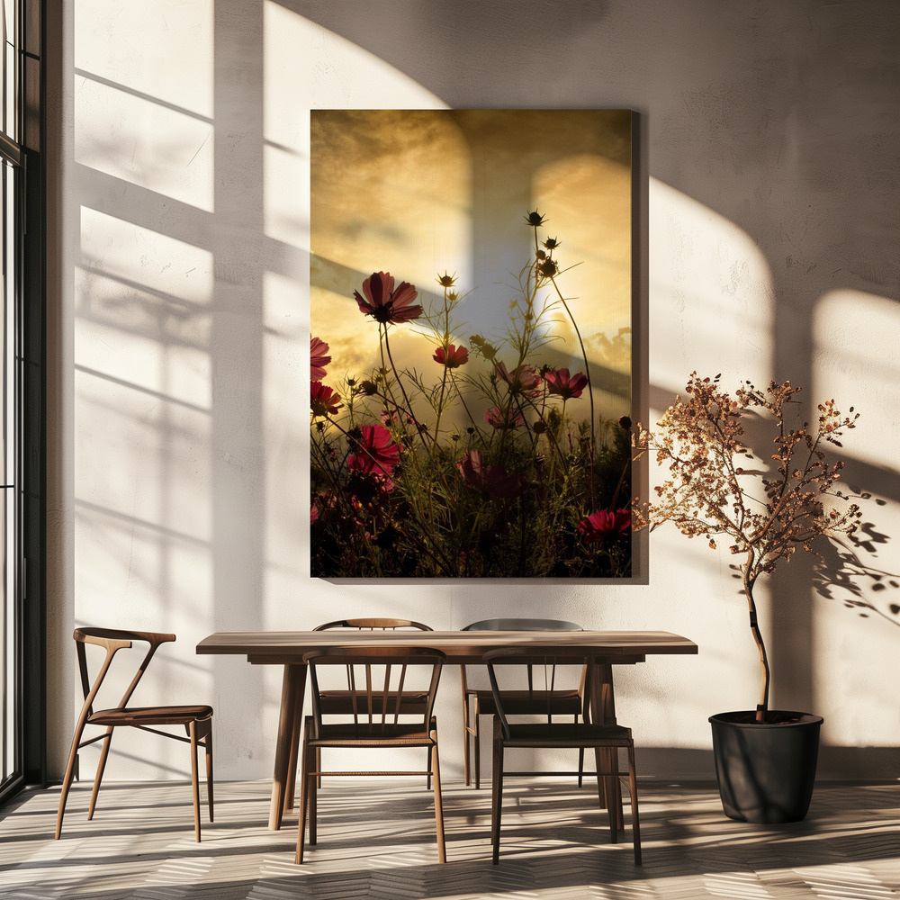 Canvas print - Watching the Sun over dining table