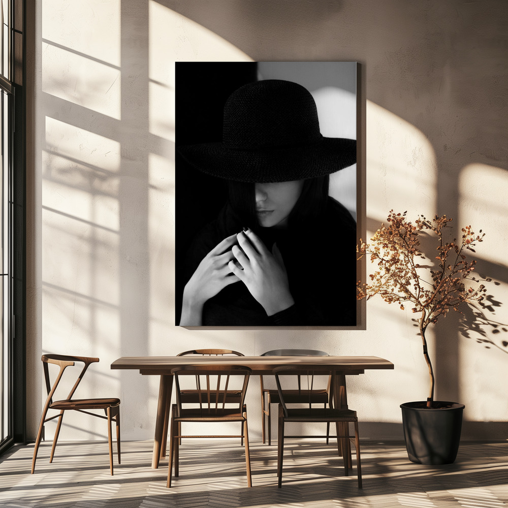 Canvas schilderi - Untitled boven eettafel