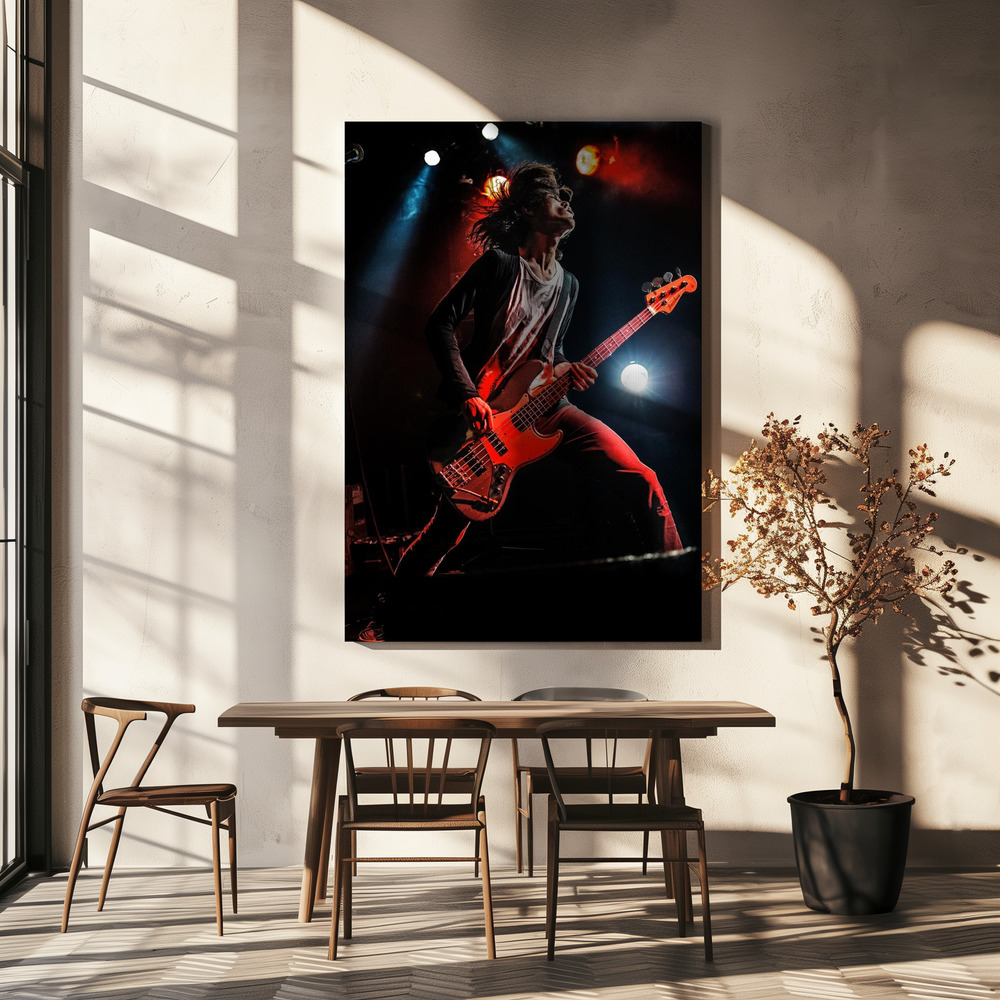 Canvas print - Bass Player over dining table