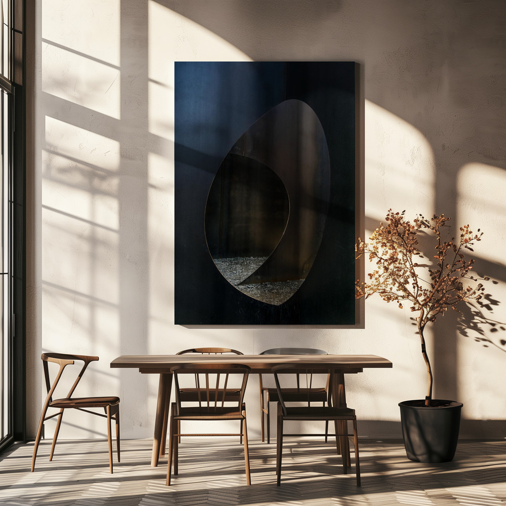 Canvas print - Oval steel over dining table