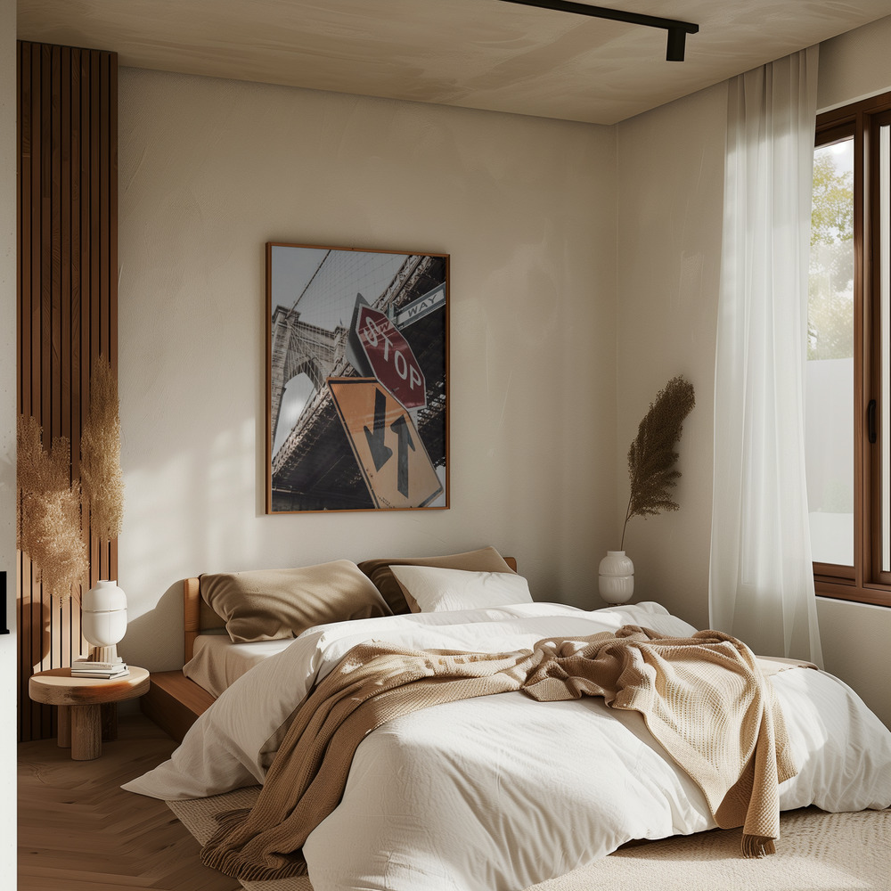 Poster - Brooklyn Bridge Stop in bedroom