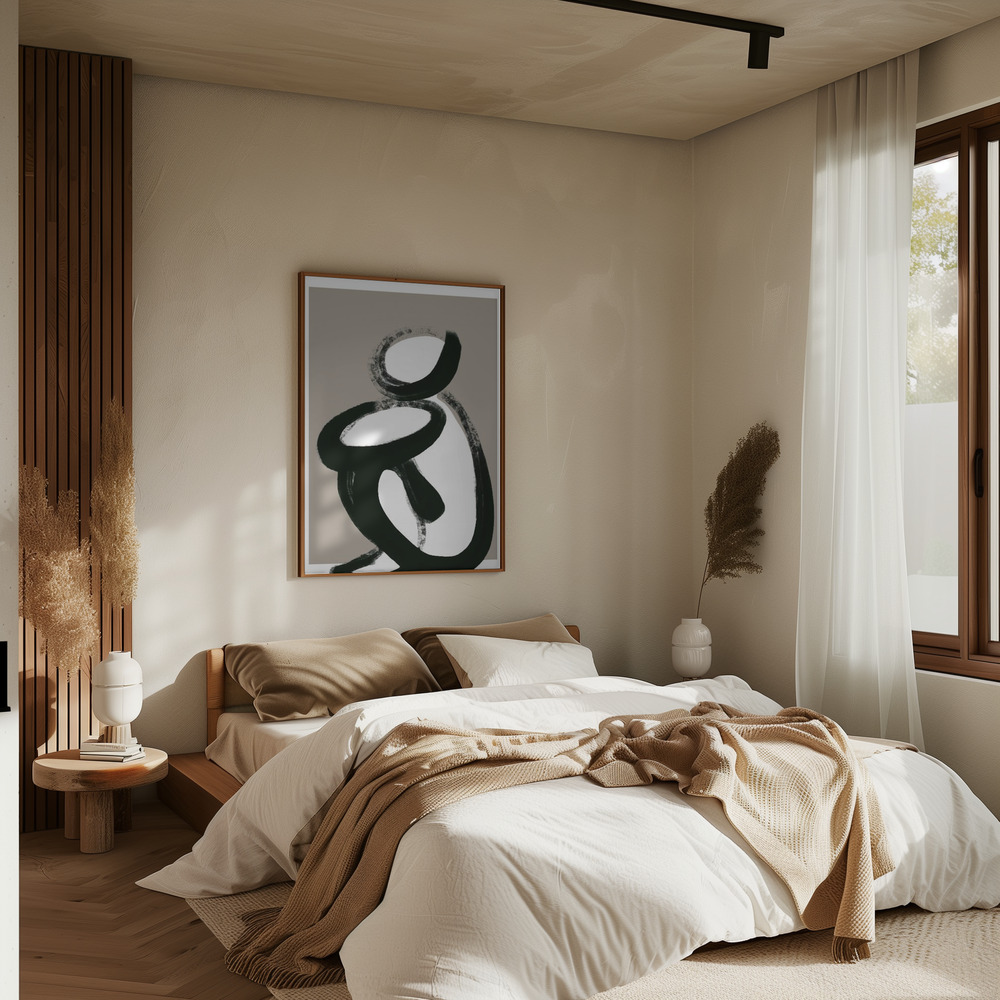 Poster - Sit And Wait im Schlafzimmer