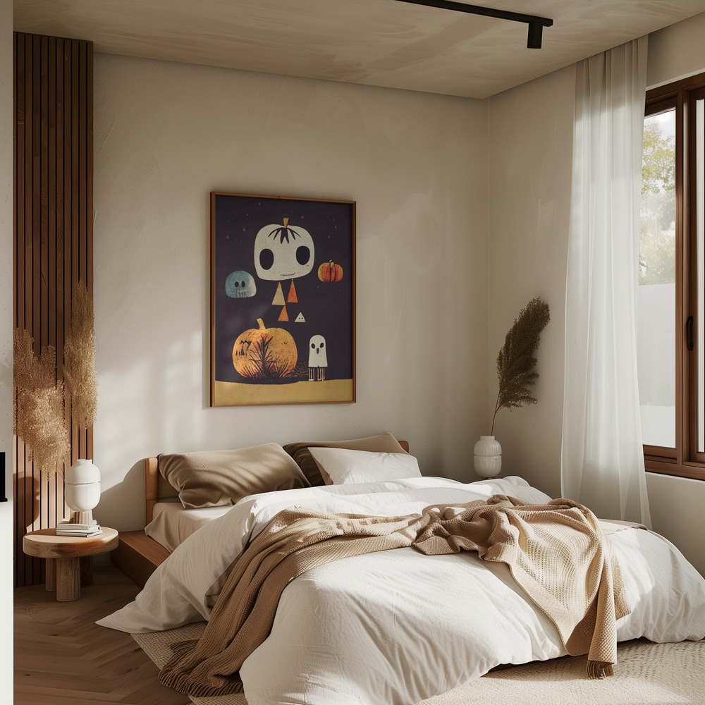 Poster - Boo! im Schlafzimmer