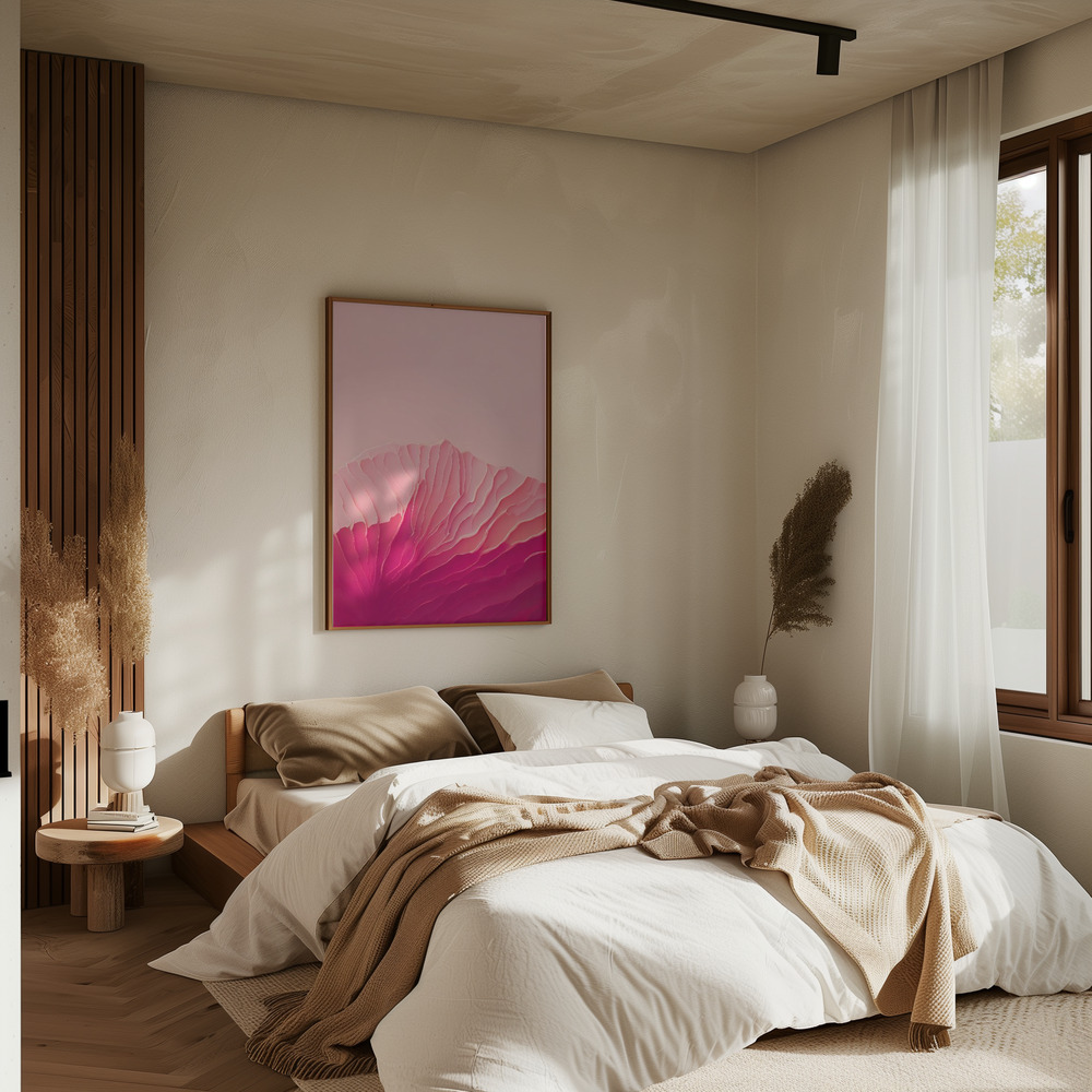 Poster - Pink Coral in bedroom