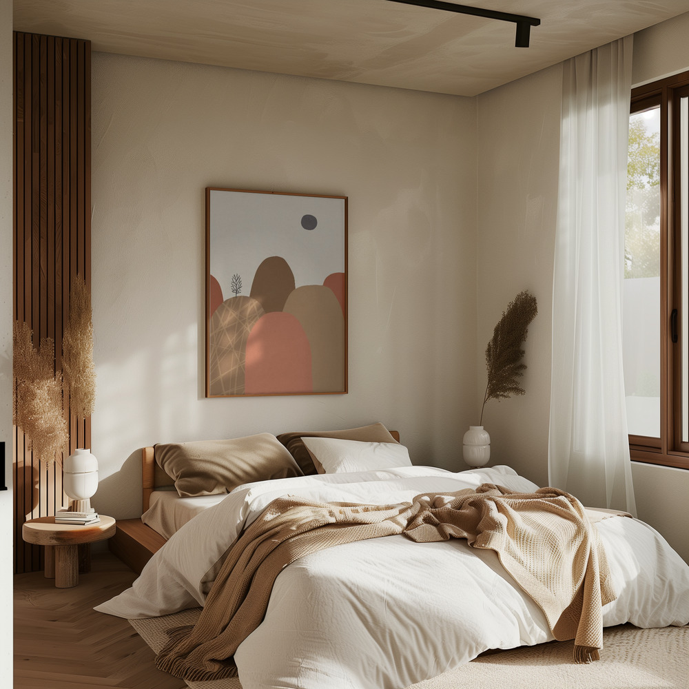 Poster - Mountains #1 in slaapkamer