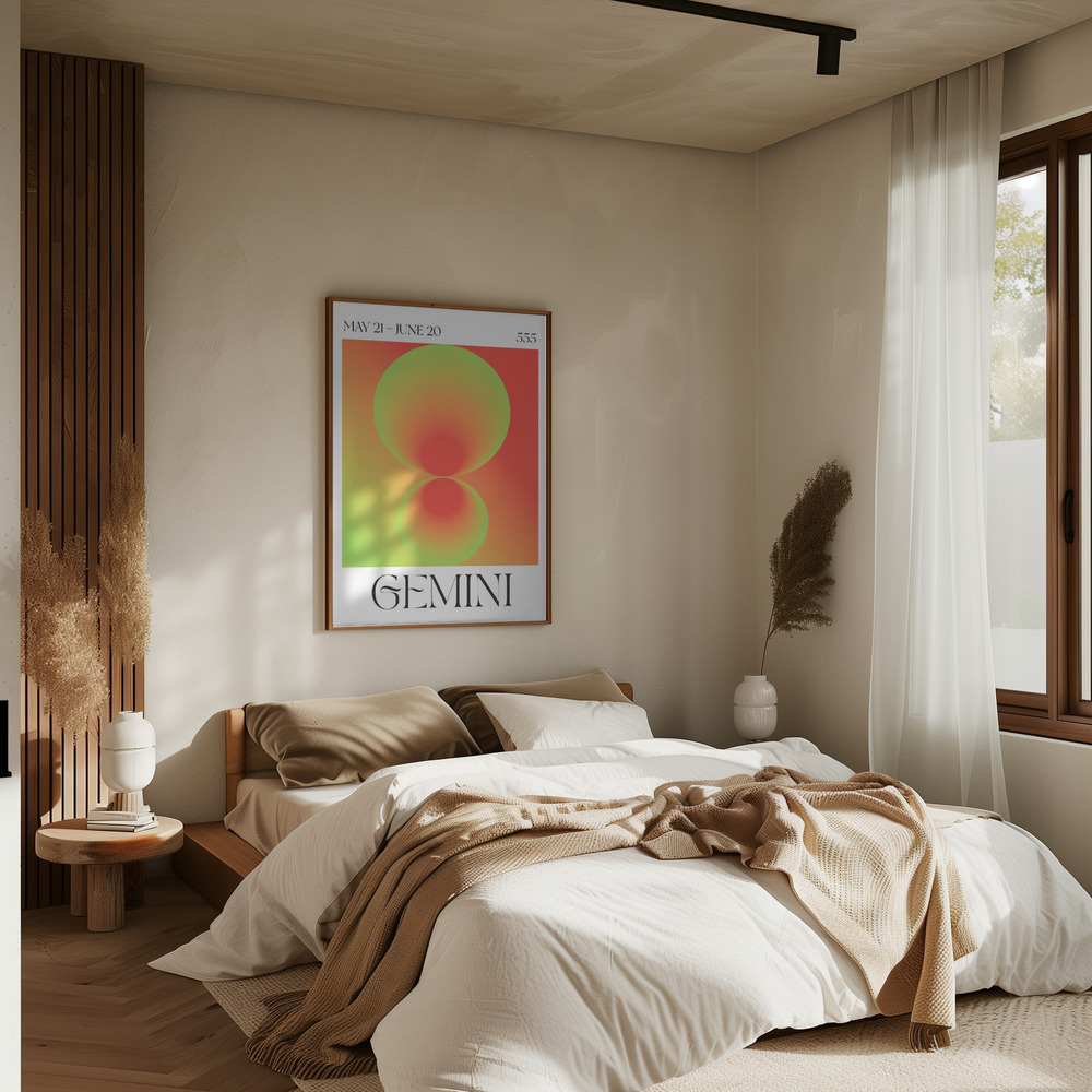 Poster - Gemini im Schlafzimmer
