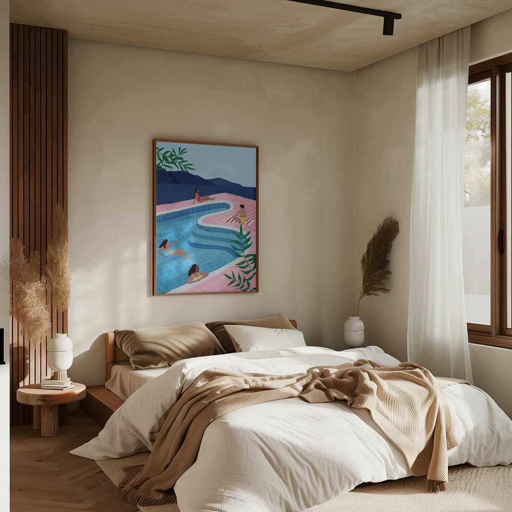 Poster - Pool Ladies in camera da letto