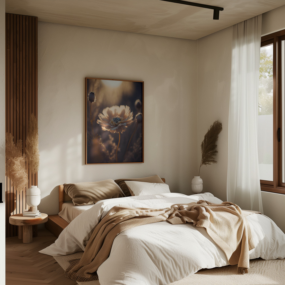 Poster - Flower in Morning Sun in bedroom