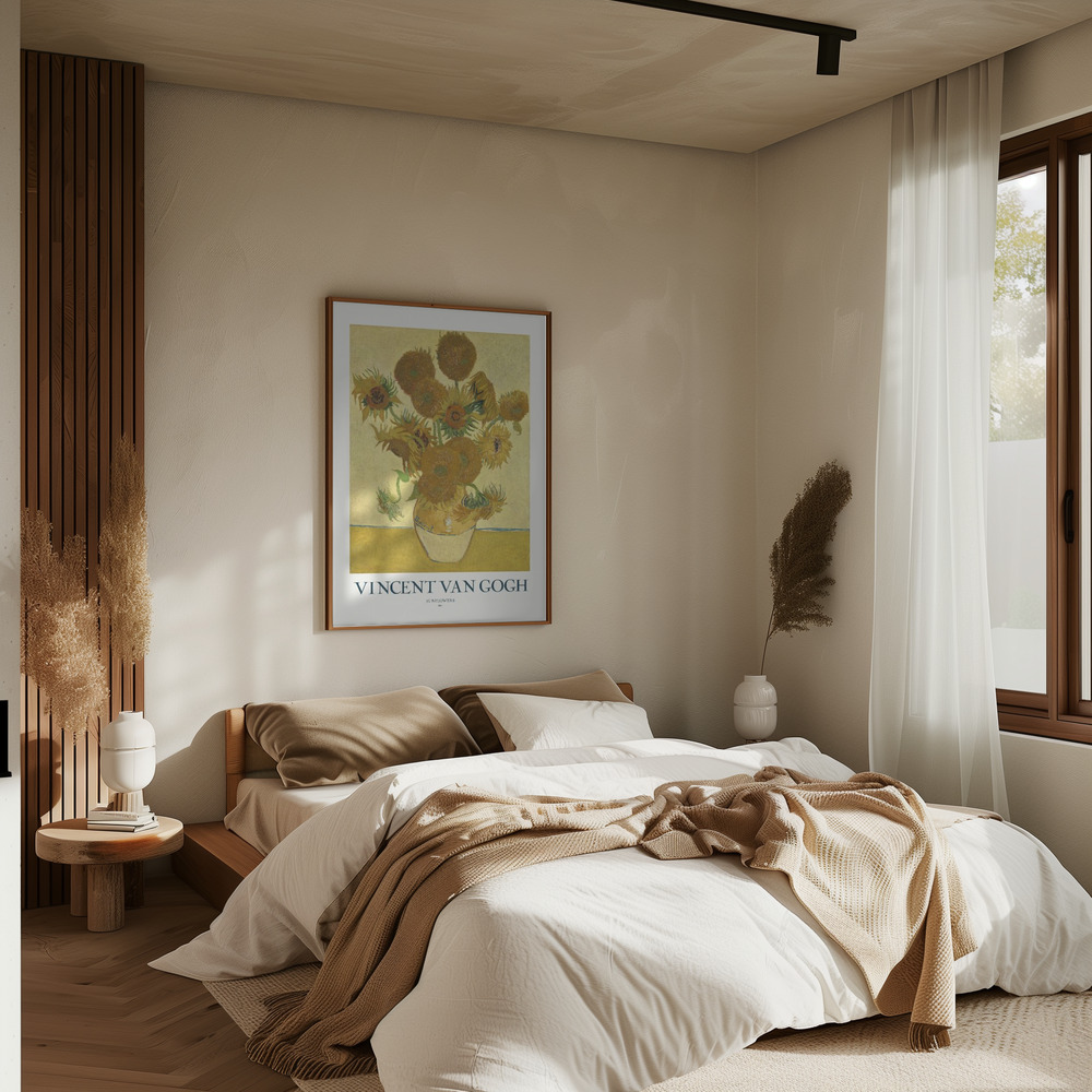 Poster - Sunflowers in bedroom
