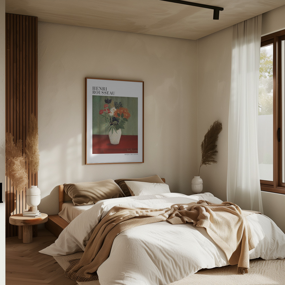 Poster - Bouquet De Fleurs im Schlafzimmer