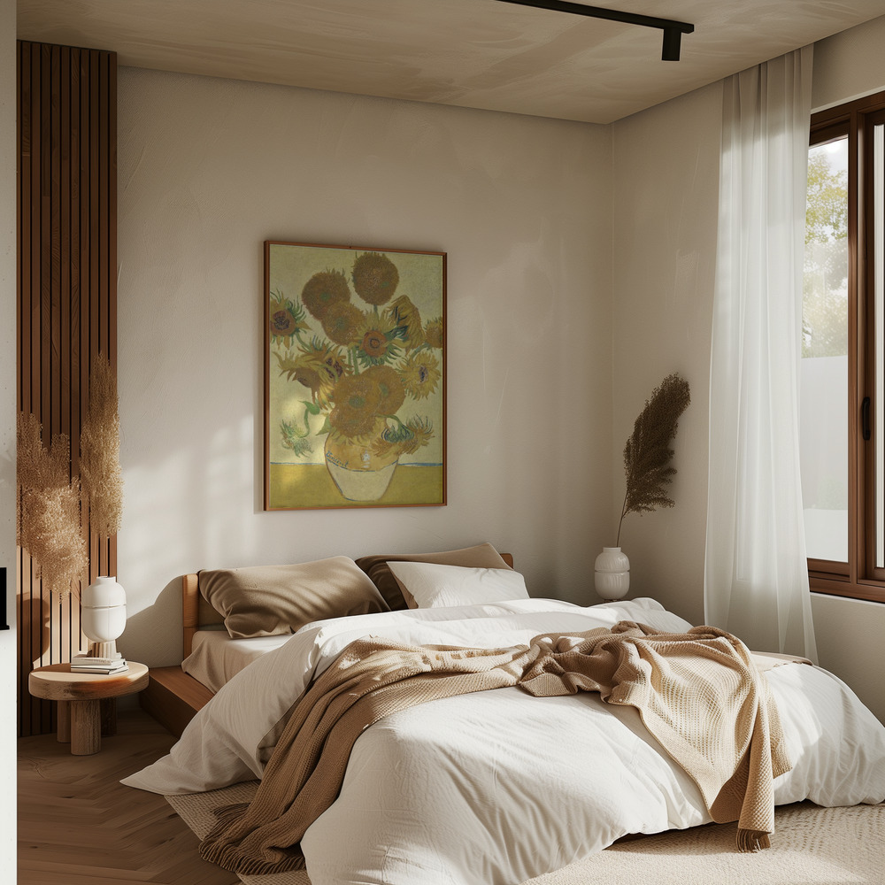 Poster - Sunflowers in bedroom