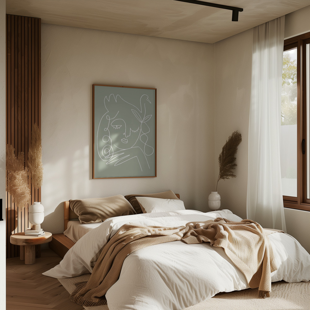 Poster - Woman Green in camera da letto