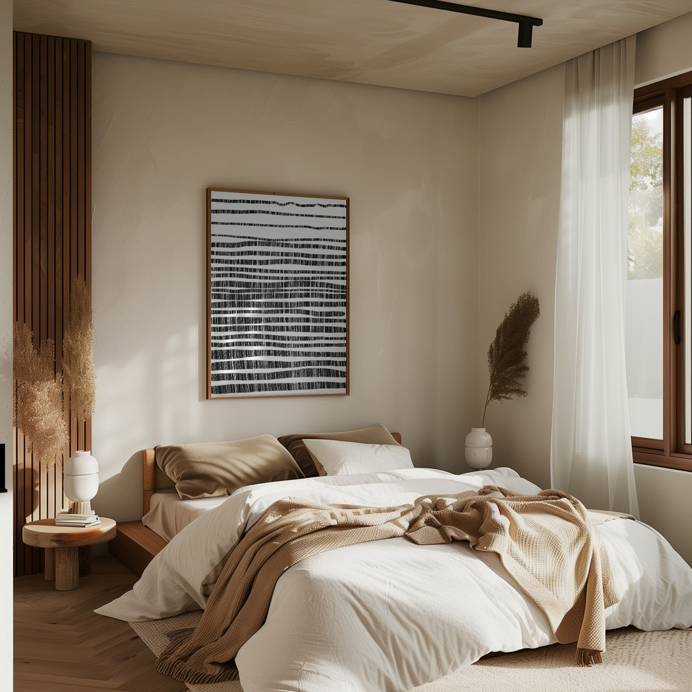 Poster - Lines in bedroom
