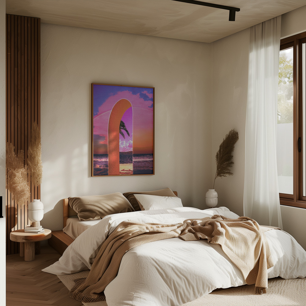 Poster - Portal Vaporwave in bedroom