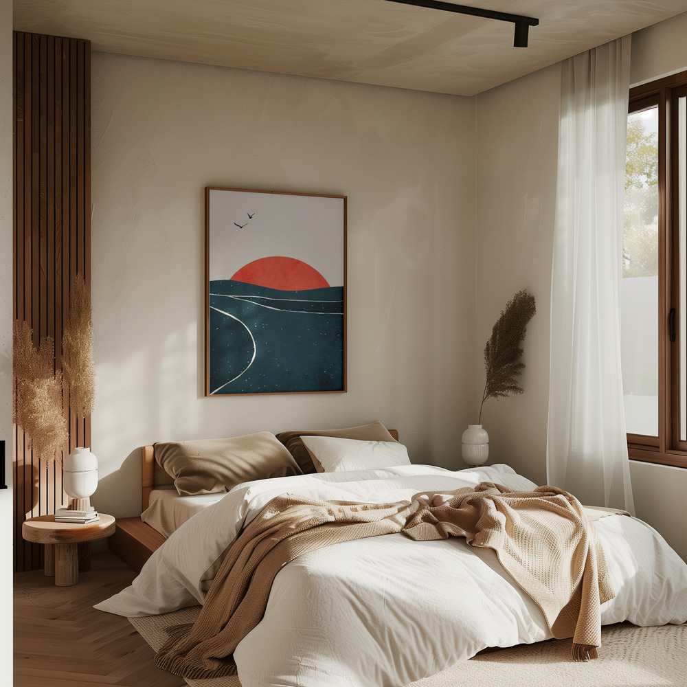 Poster - Dancing Seagulls in bedroom