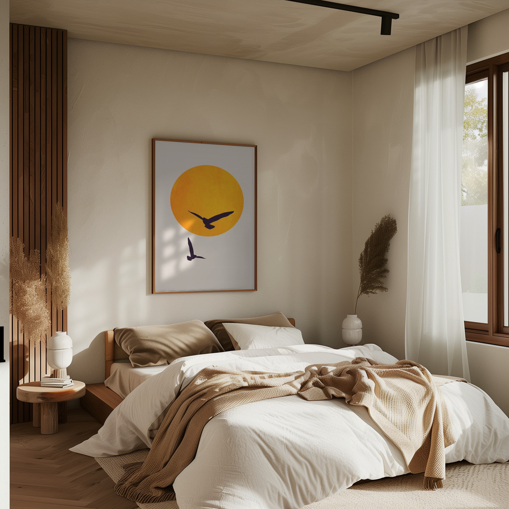 Poster Birds In the Sky - Affisch i sovrummet