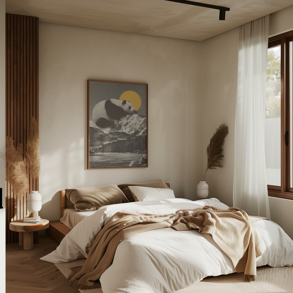 Póster - Giant Panda Nap en el dormitorio