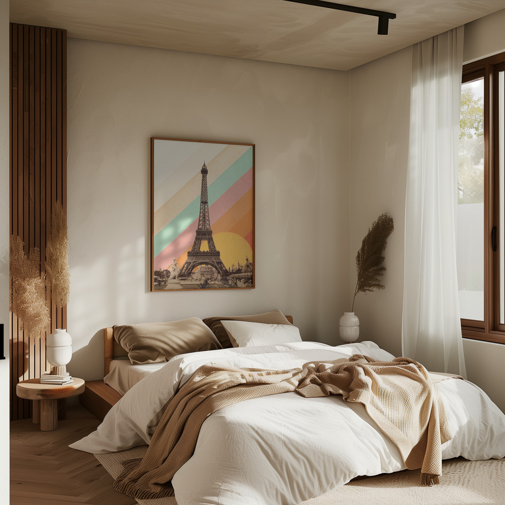Plakat - Eiffel Tower Rainbow i soveværelset