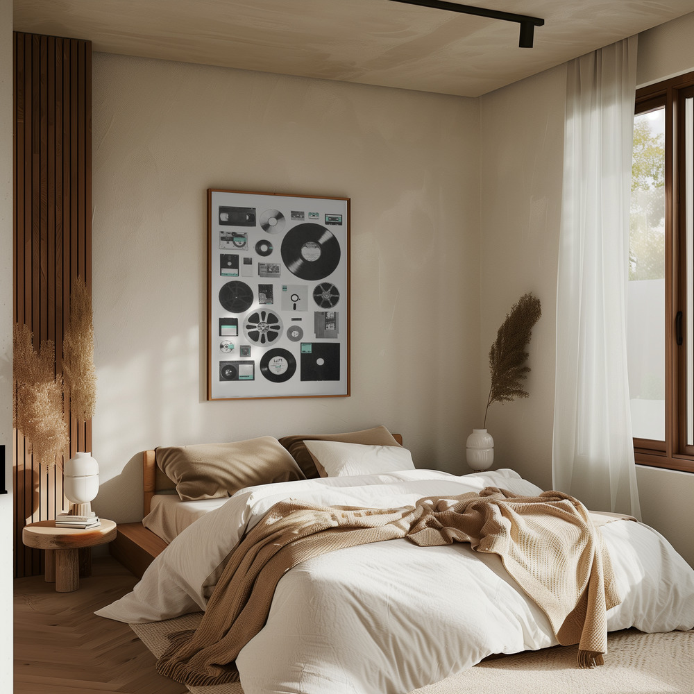 Poster - Data im Schlafzimmer