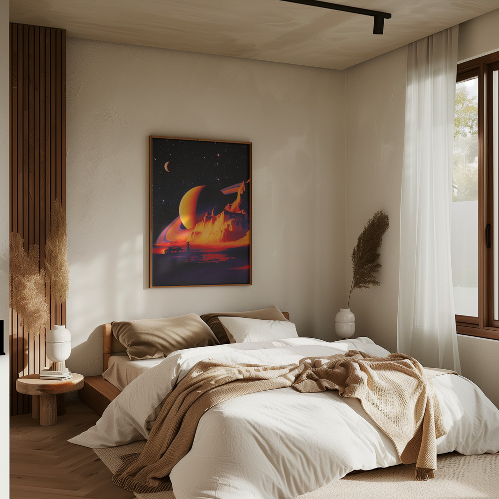 Poster - Alien Landscape im Schlafzimmer