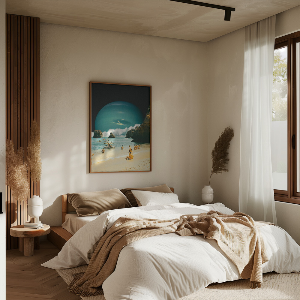 Poster - Space Beach in bedroom