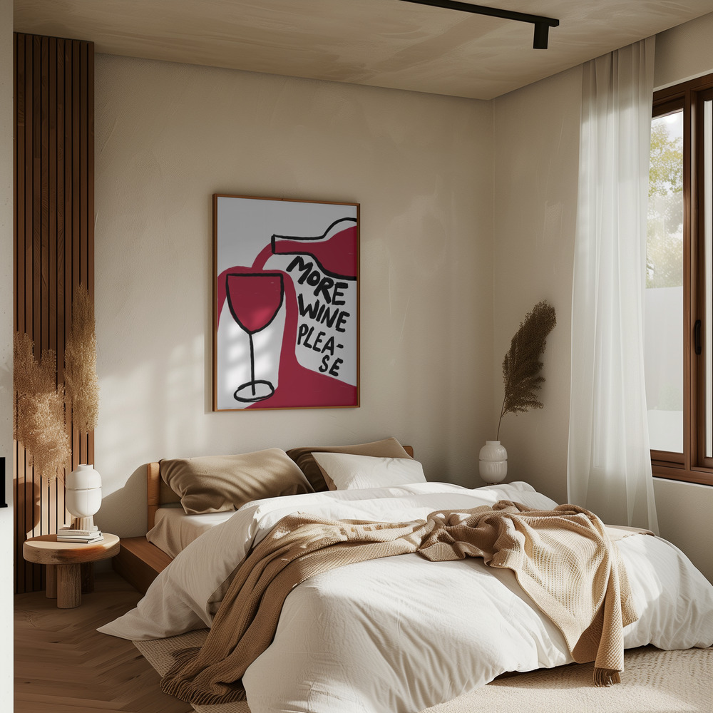Affiche - More Wine Please dans la chambre