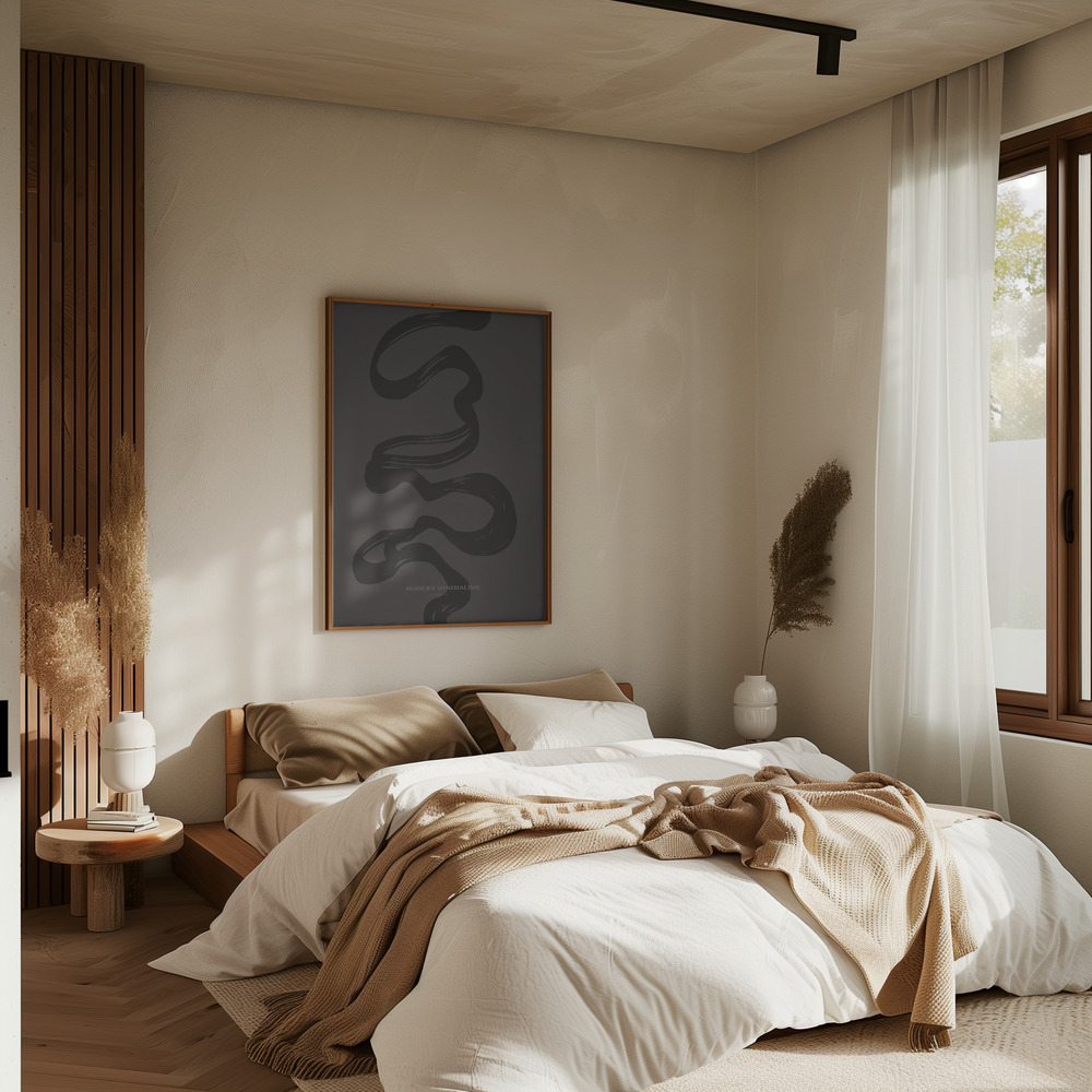 Plakat - Modern Minimalism i soveværelset