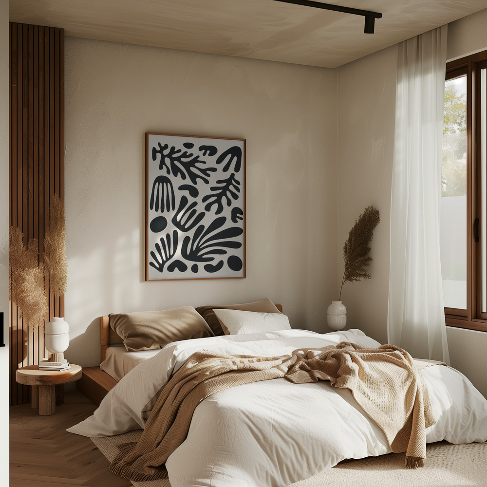 Poster - Henri Matisse Black Algae Collection #3 in bedroom