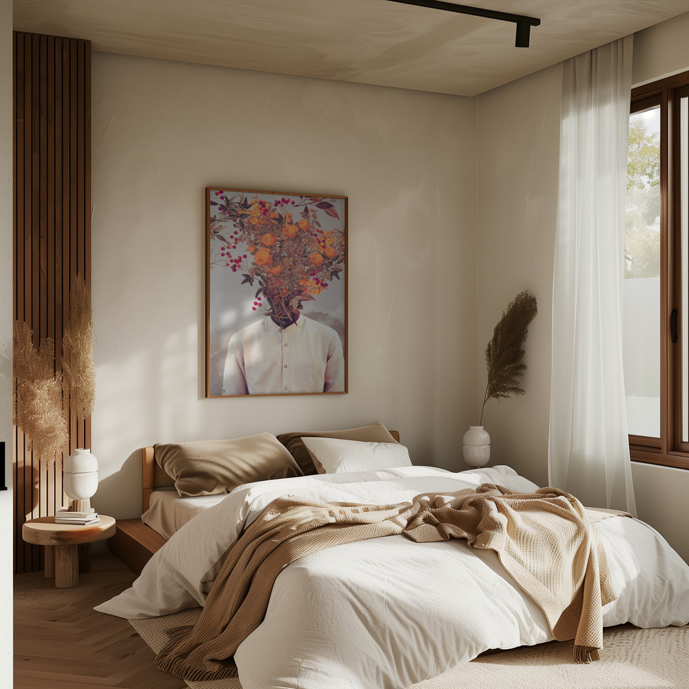 Plakat - Bright Bloom i soveværelset