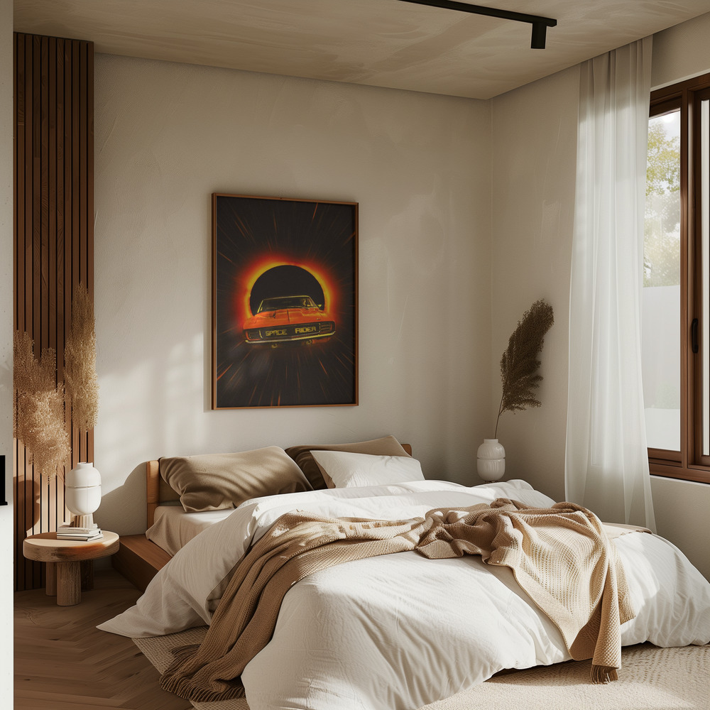 Poster - The Space Rider in slaapkamer