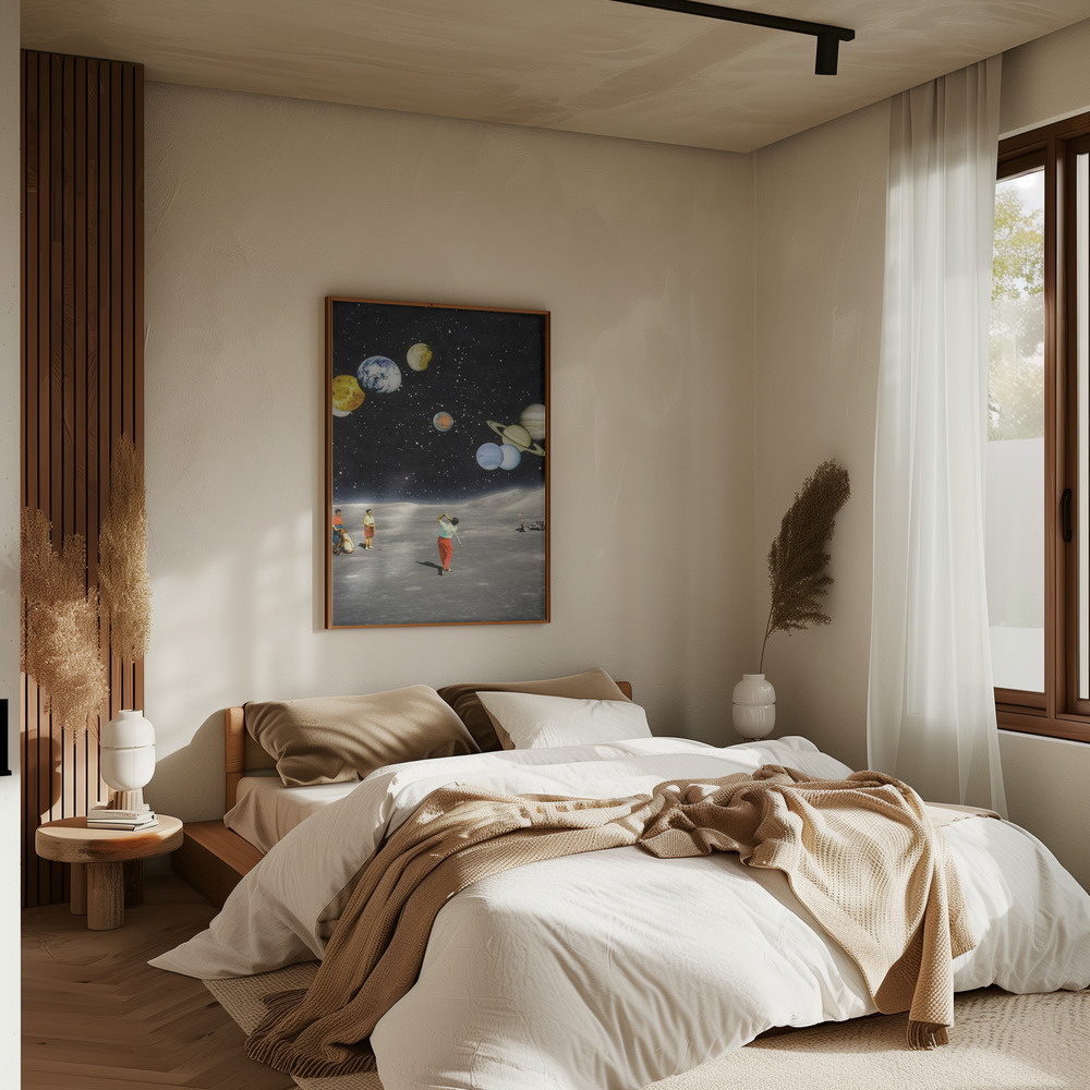 Poster - Space Golf in bedroom