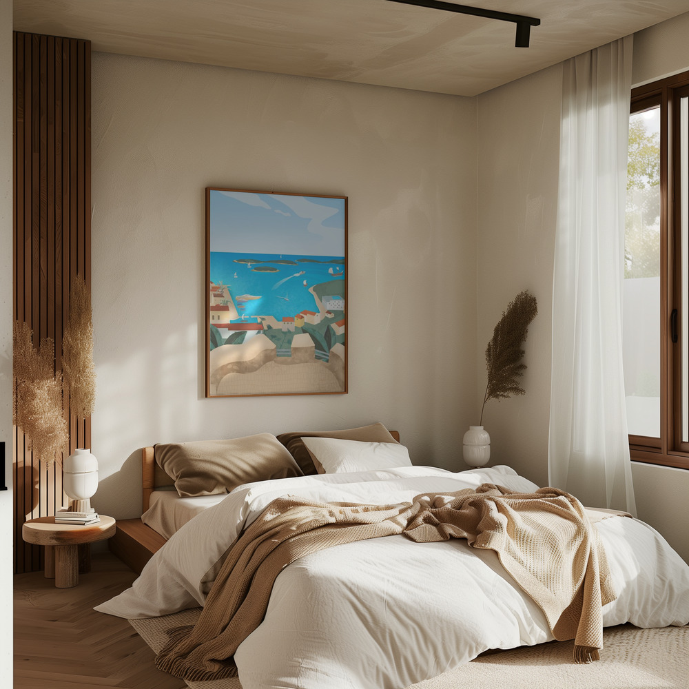 Poster - Hvar Island in slaapkamer