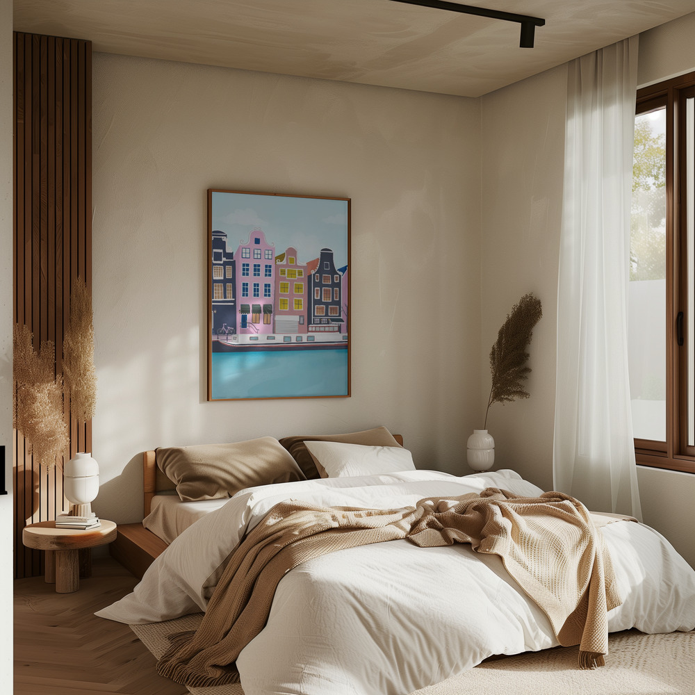 Poster - Amsterdam in bedroom