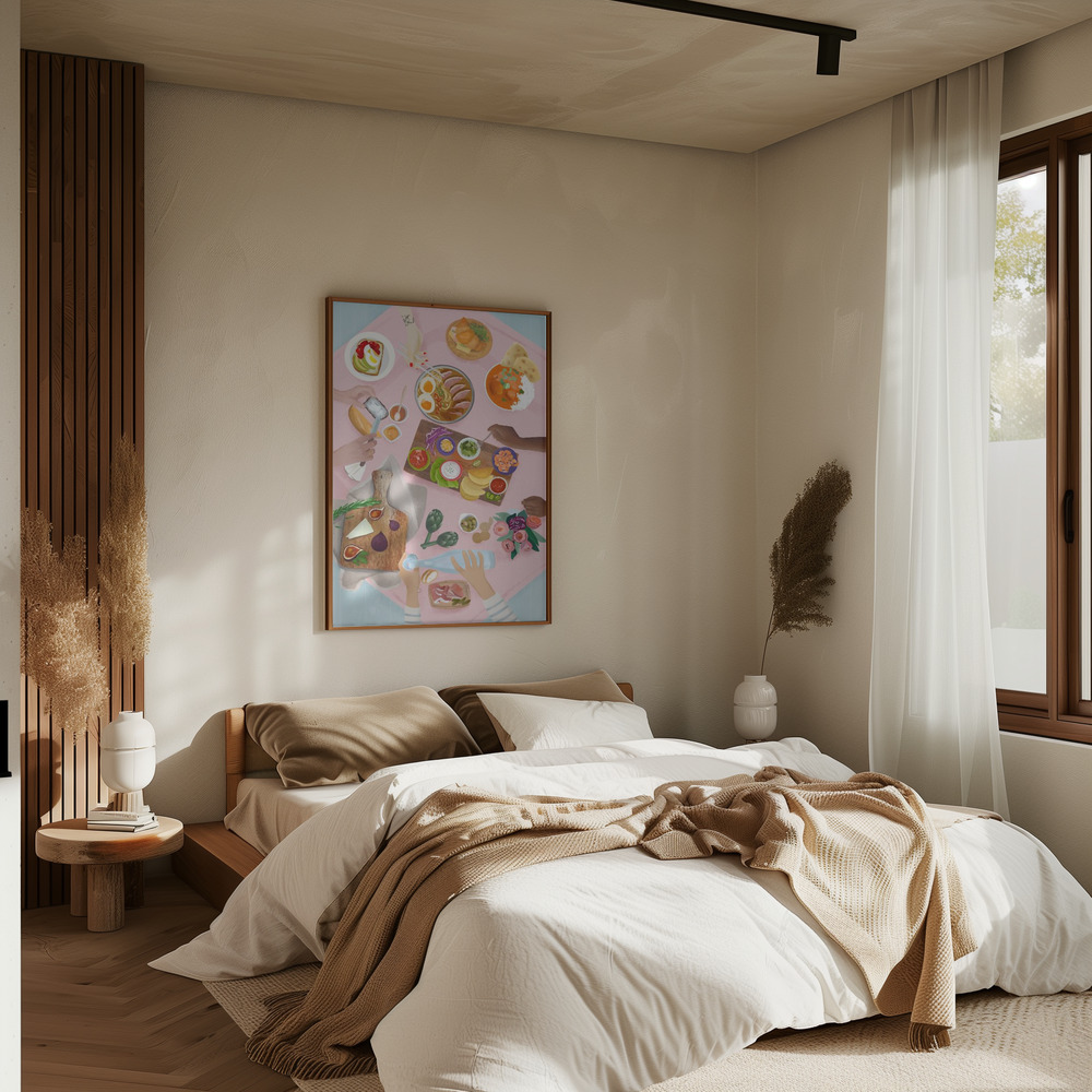 Poster - Brunch in bedroom