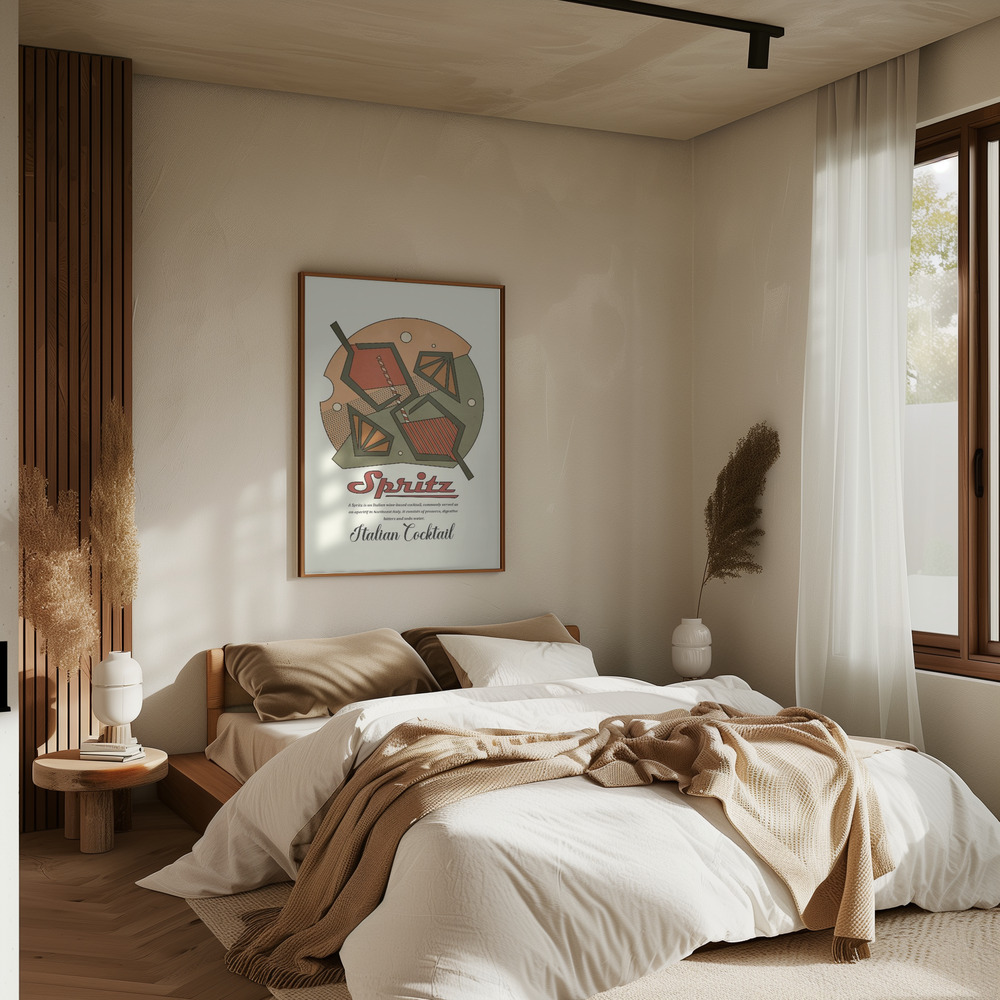 Affiche - Geometrical spritz print dans la chambre