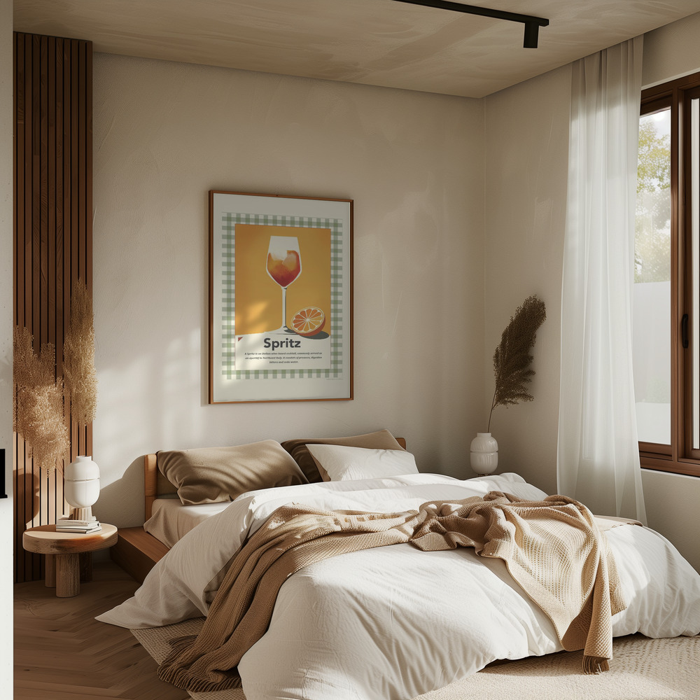 Poster - Spritz retro print in bedroom