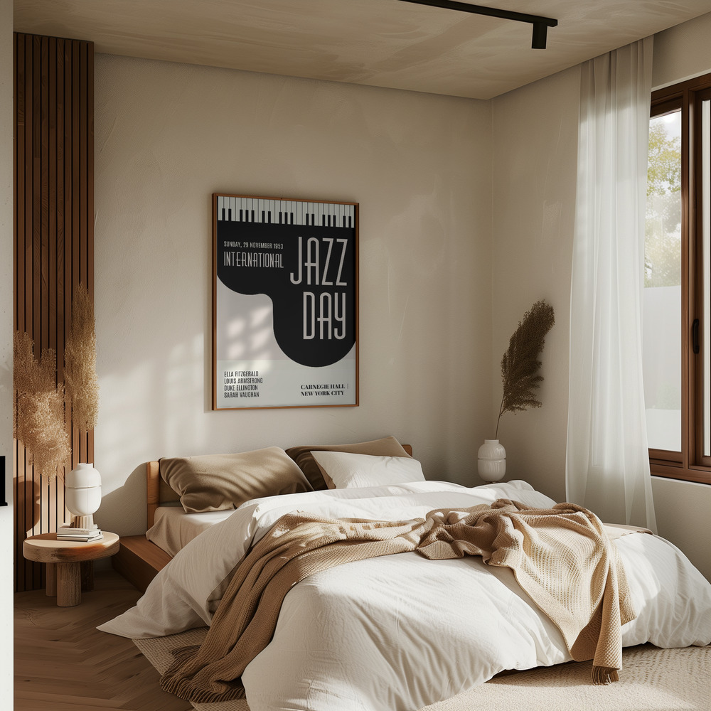 Poster - Jazzy Days im Schlafzimmer