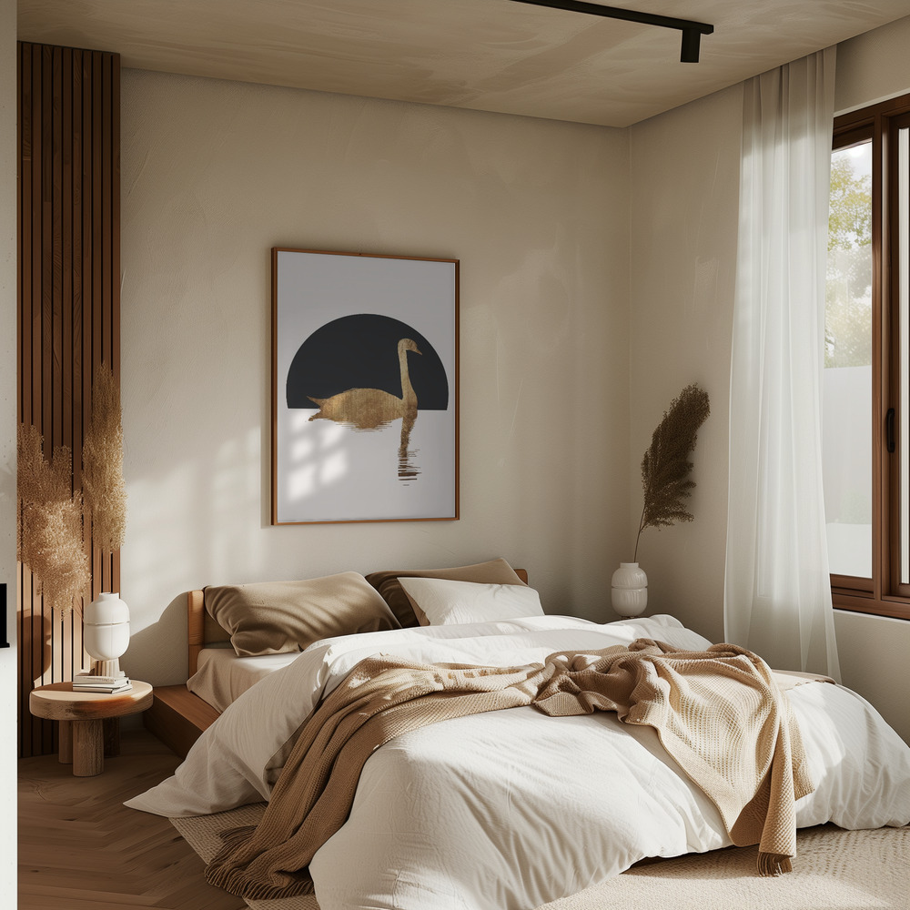 Poster - The Swan   Black in bedroom