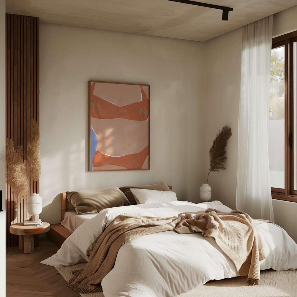Poster - Bikini Babe in slaapkamer