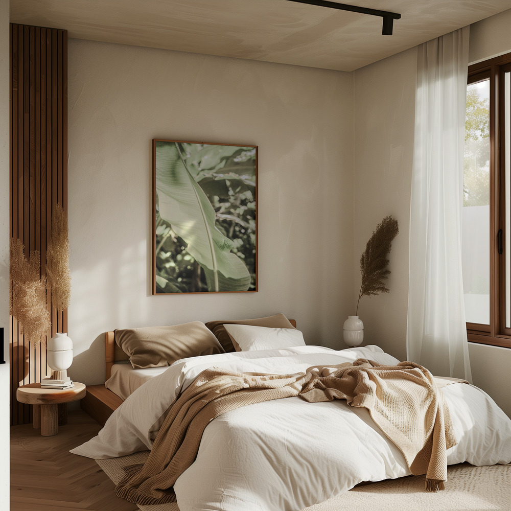Poster - Lime Lightning in slaapkamer