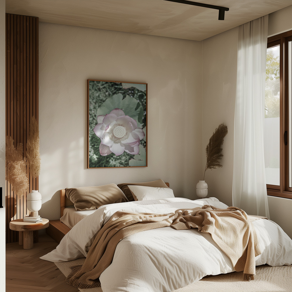 Poster - Lotus im Schlafzimmer