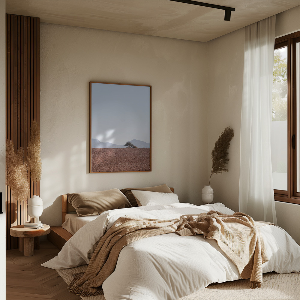Poster - Swart Land No2 im Schlafzimmer