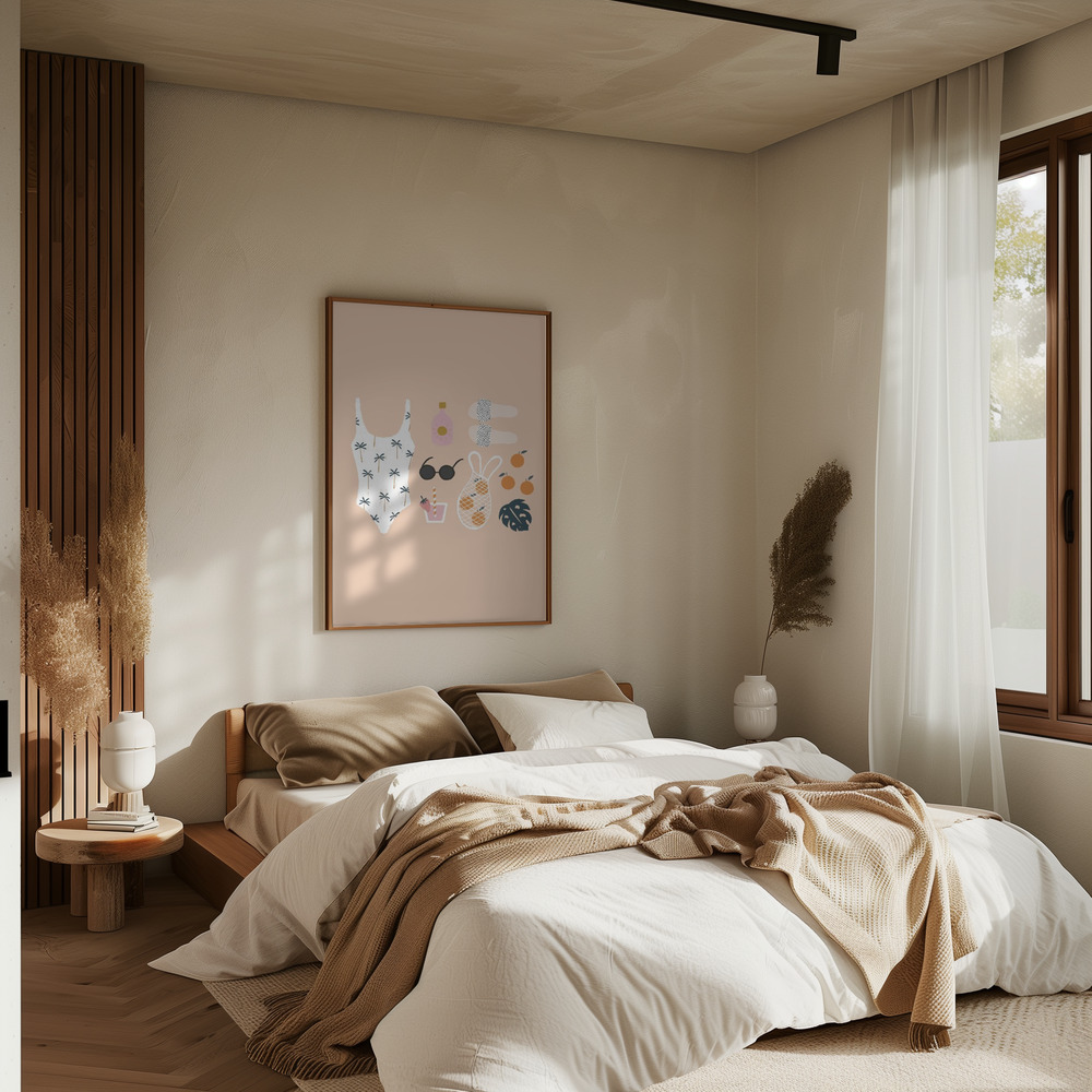 Poster - One Day Vacay in slaapkamer