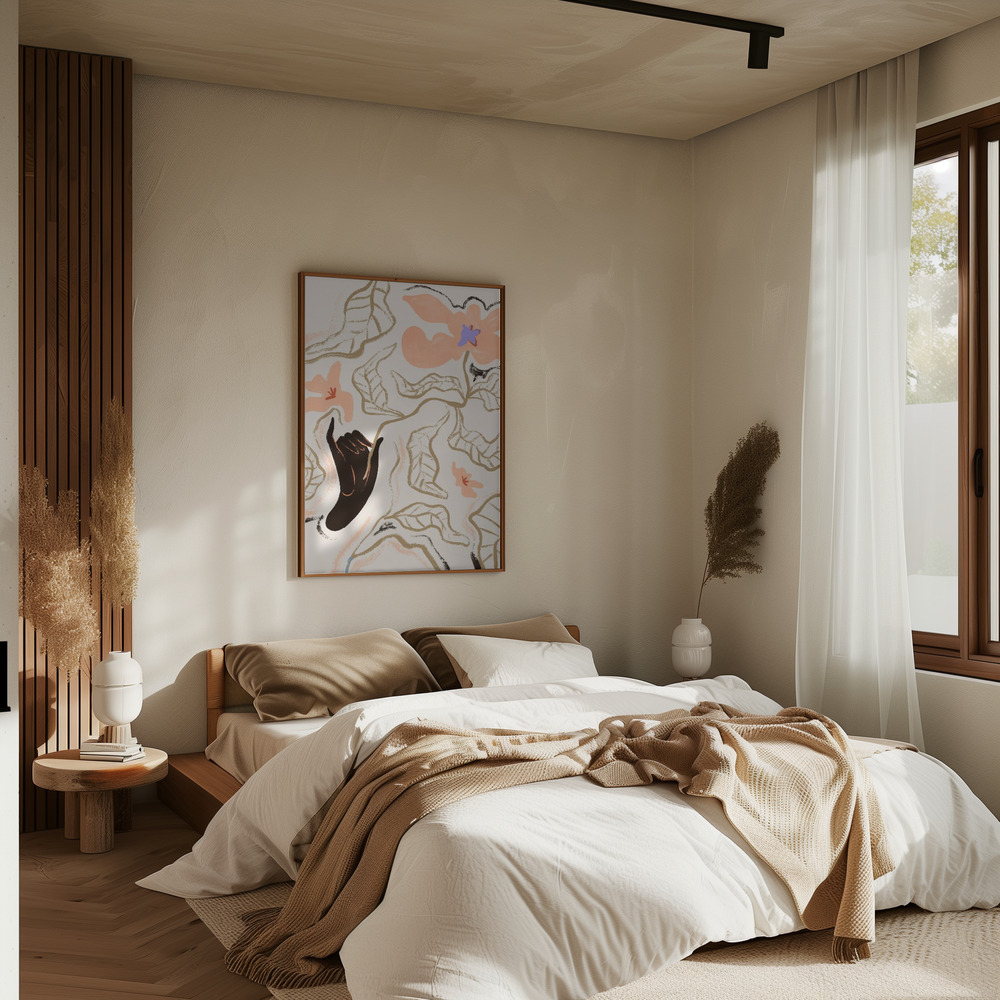 Poster - Fleur in slaapkamer